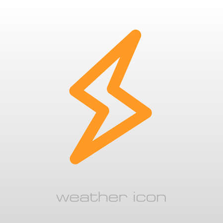 Lightning outline icon. Meteorology. Weather. Vector illustrationのイラスト素材