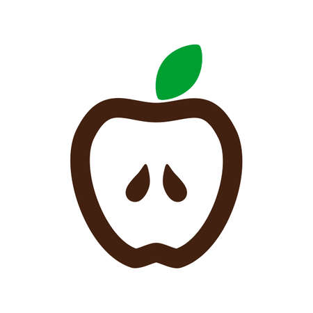 Apple icon outline.のイラスト素材