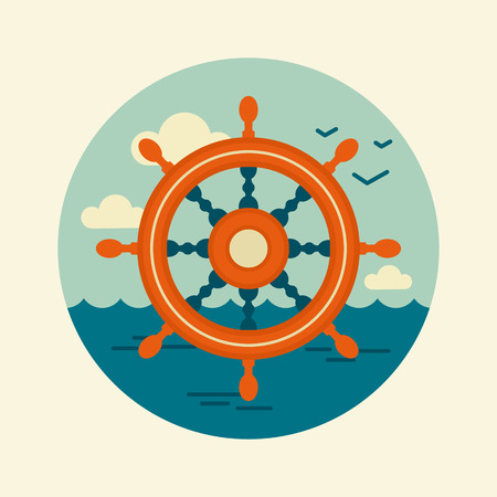 Helm vector icon. Marine, Seaのイラスト素材