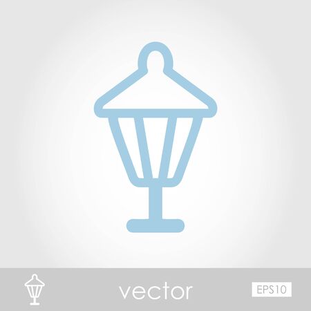 Garden lantern vector icon outline isolated, garden, eps 10のイラスト素材