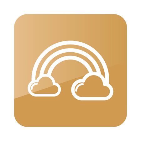 Rainbow in cloud outline icon. Meteorology. Weather. Vector illustration eps 10のイラスト素材
