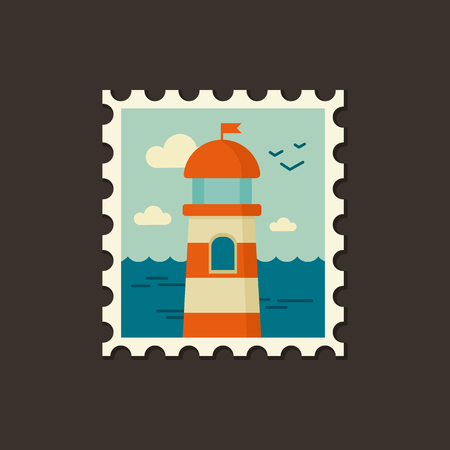Lighthouse vector icon. Beach. Summer. Summertime. Vacation, eps 10のイラスト素材