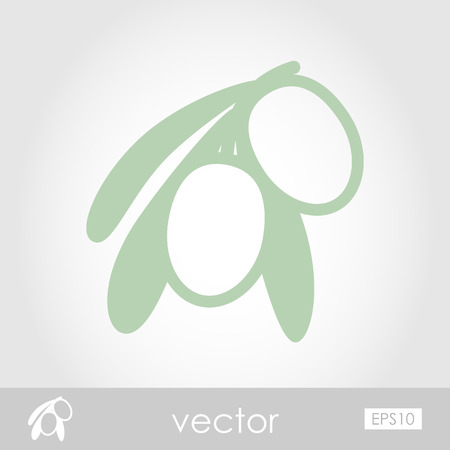 Olive outline icon. Tropical fruit.のイラスト素材