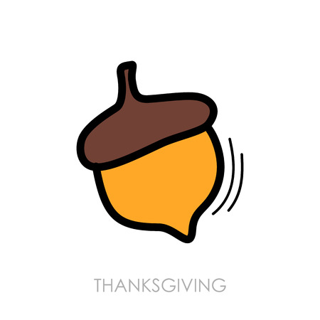 Acorn icon. Harvest. Thanksgivingのイラスト素材