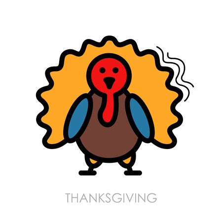 Turkey icon. Harvest. Thanksgivingのイラスト素材