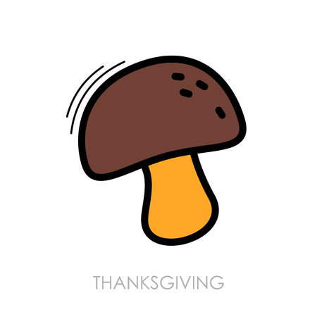 Mushroom icon. Harvest. Thanksgivingのイラスト素材