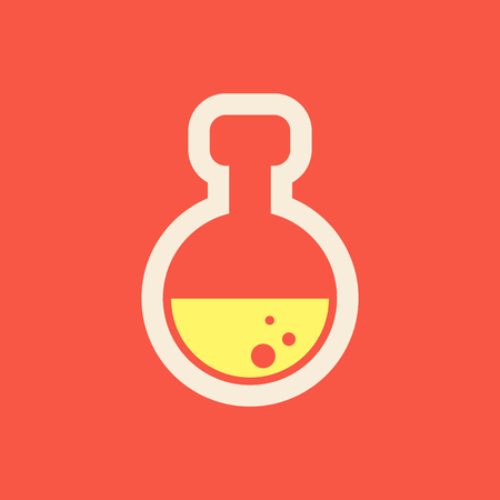 Flask flat icon. Medical vector,のイラスト素材