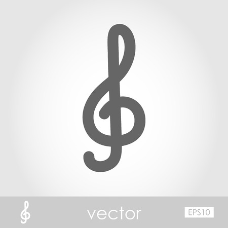 Treble clef icon vector illustration,のイラスト素材