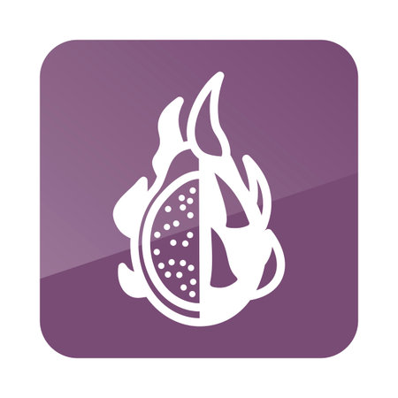 Pitaya outline icon. Tropical dragon fruit. Vector illustration,のイラスト素材