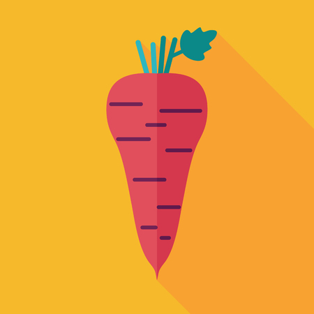 Parsnip root flat icon. Vegetable vector illustrationのイラスト素材