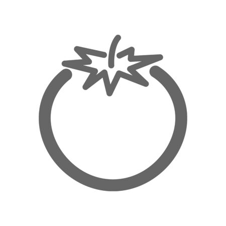 Tomato outline icon. Vegetable vector illustration eps 10のイラスト素材