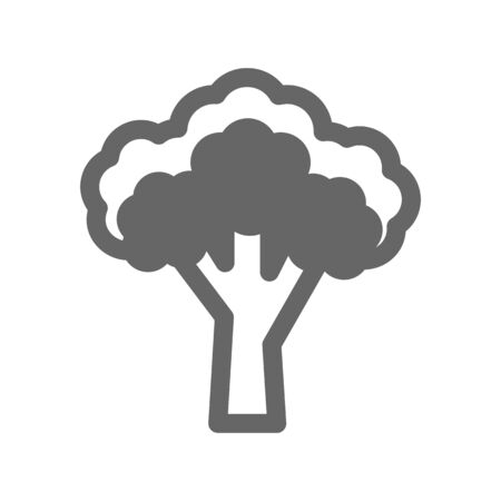 Broccoli outline icon. Vegetable vector illustration eps 10のイラスト素材