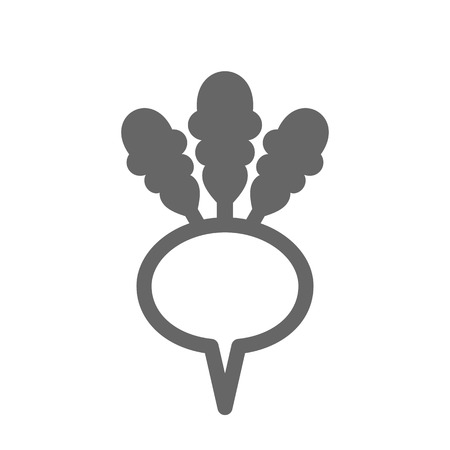 Turnip outline icon. Vegetable root vector illustrationのイラスト素材