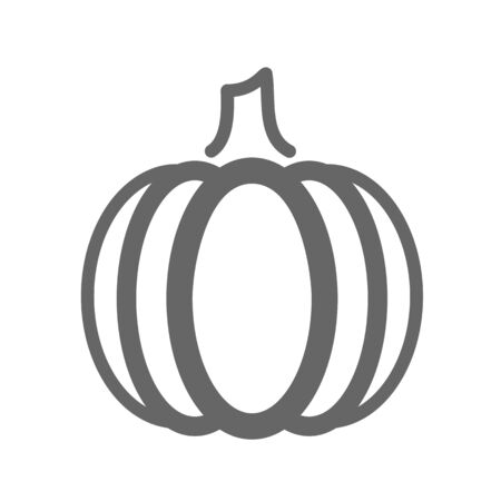 Pumpkin outline icon. Vegetable vector illustration eps 10のイラスト素材
