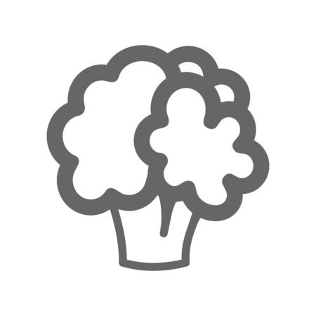 Cauliflower outline icon. Vegetable vector illustration eps 10のイラスト素材
