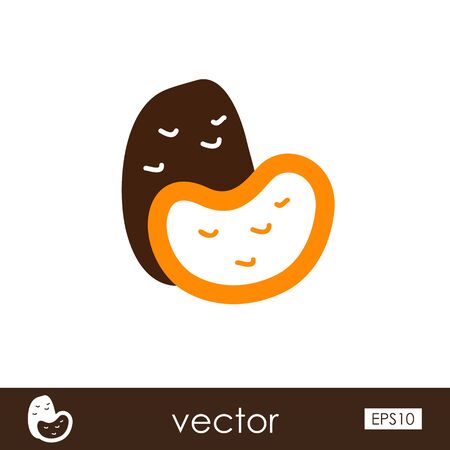 Potato outline icon. Vegetable vector illustration eps 10のイラスト素材