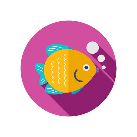 Fish vector icon. Beach. Summer. Summertime. Holiday. Vacation, eps 10のイラスト素材