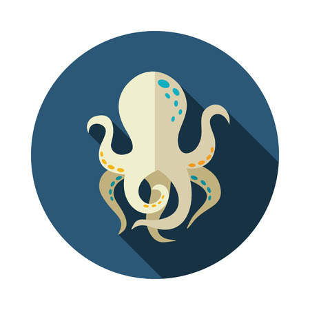 Octopus vector icon. Summer. Summertime. Holiday. Vacation,のイラスト素材