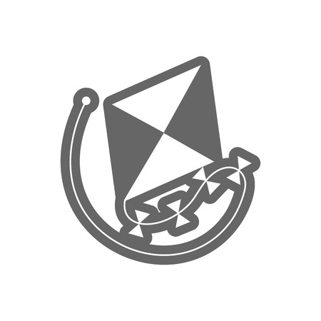 Kite outline vector icon. Beach. Summer. Summertime. Vacation, eps 10のイラスト素材