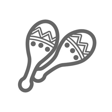 Maracas outline vector icon. Beach. Summer. Summertime. Vacation, eps 10のイラスト素材
