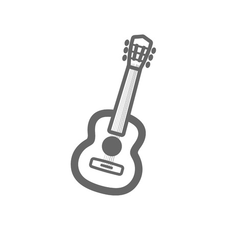 Guitar Beach outline vector icon. Beach. Summer. Summertime. Vacation, eps 10のイラスト素材