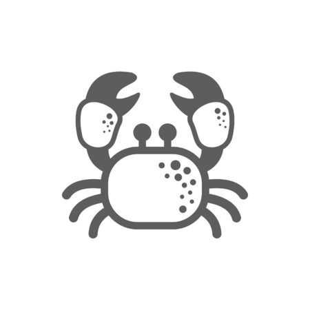 Crab outline vector icon. Beach. Summer. Summertime. Holiday. Vacation, eps 10のイラスト素材