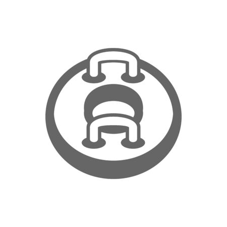 Towable Water Tube Inflatble Boat Floating Raft outline vector icon. Beach. Summer. Summertime. Holiday. Vacation, ride, water sport, eps 10のイラスト素材