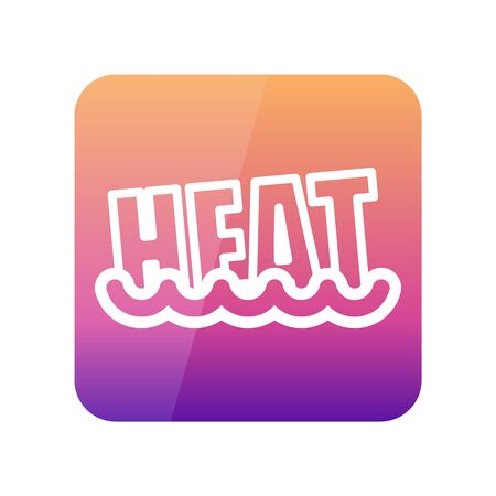 Heat outline vector icon. Beach. Summer. Summertime. Vacation, eps 10のイラスト素材
