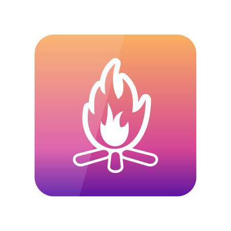Bonfire outline vector icon. Beach. Summer. Summertime. Vacation, eps 10のイラスト素材