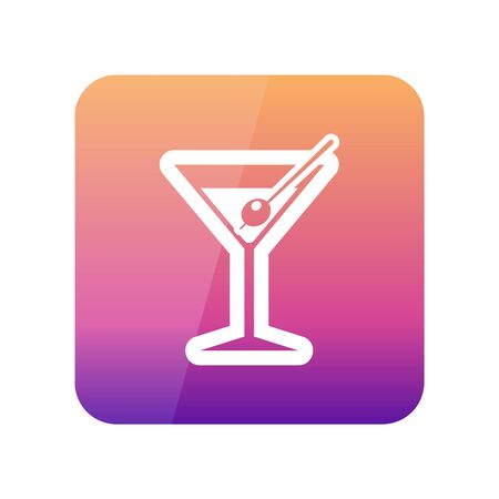 Martini. Cocktail outline vector icon. Beach. Summer. Summertime. Holiday. Vacation, eps 10のイラスト素材