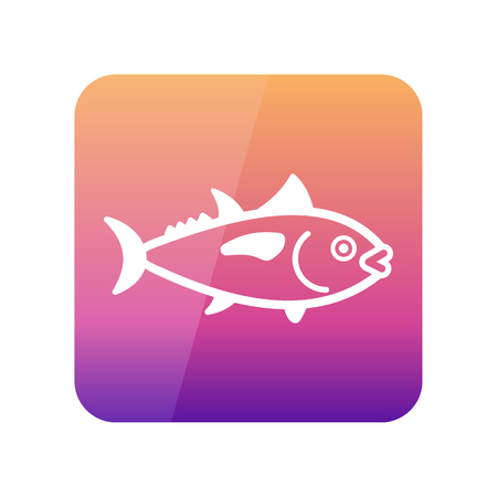 Tuna outline vector icon. Fishing. Summer. Summertime. Holiday. Vacation, eps 10のイラスト素材