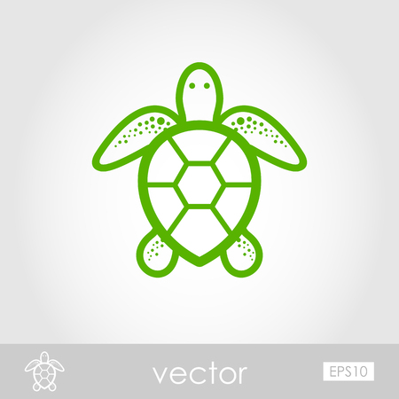 Sea turtle outline vector icon. Beach. Summer. Summertime. Holiday. Vacation, eps 10のイラスト素材