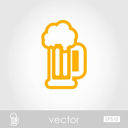 Beer Mug outline vector icon. Beach. Summer. Summertime. Holiday. Vacation, eps 10のイラスト素材
