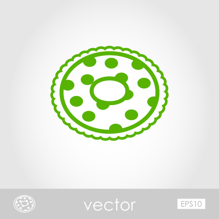 Swimming circle on the water outline vector icon. Beach. Summer. Summertime. Holiday. Vacation, eps 10のイラスト素材