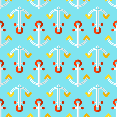 Summer vector seamless pattern. Marine. Summertime. Vacationのイラスト素材