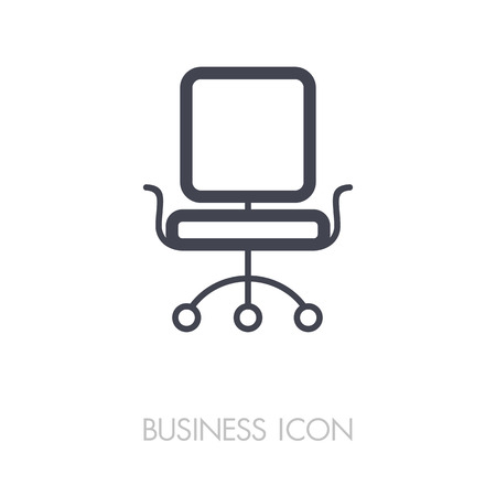 Office Chair outline icon. Business sign. Graph symbol for your web site design, logo, app, UI. Vector illustration, EPS10.のイラスト素材