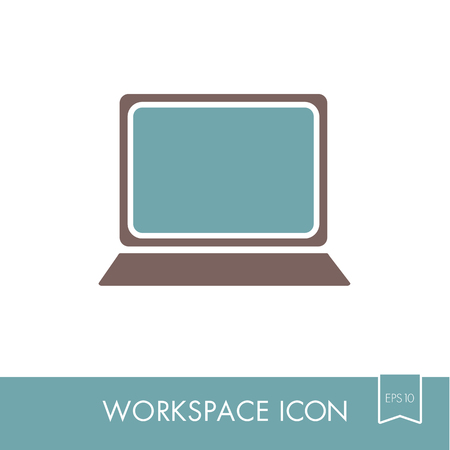 Laptop outline icon.のイラスト素材