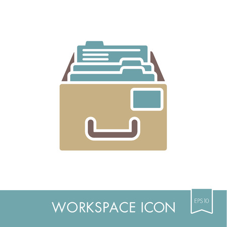 Filing Cabinet outline icon.のイラスト素材