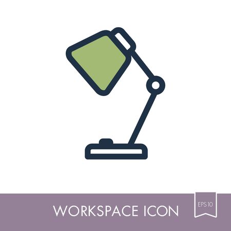 Table Lamp outline icon.のイラスト素材