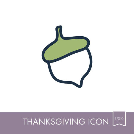 Acorn icon. Harvest. Thanksgiving vector illustration, eps 10のイラスト素材