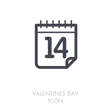 14 February, Valentine s Day icon. Valentines day symbol. Vector illustration, romance elements. Sticker, patch, badge, card for marriage, wedding.のイラスト素材