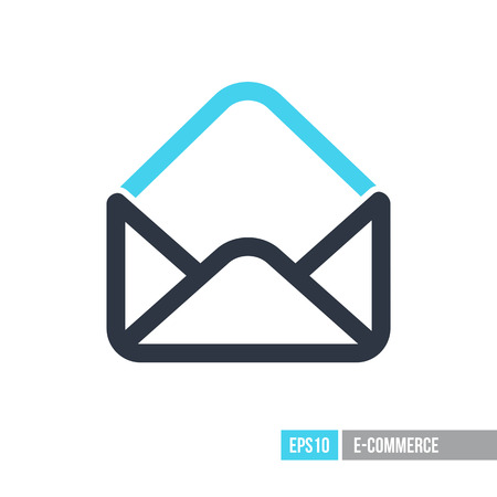 Open envelope vector icon. E-commerce sign. Graph symbol for your web site design, logo, app, UI. Vector illustration, EPS10.のイラスト素材
