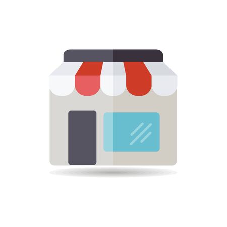 Store front isolated icon. E-commerce sign. Graph symbol for your web site design, logo, app, UI. Vector illustration, EPS10.のイラスト素材