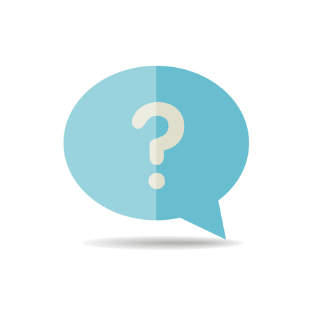 Speech bubble with question mark icon.のイラスト素材