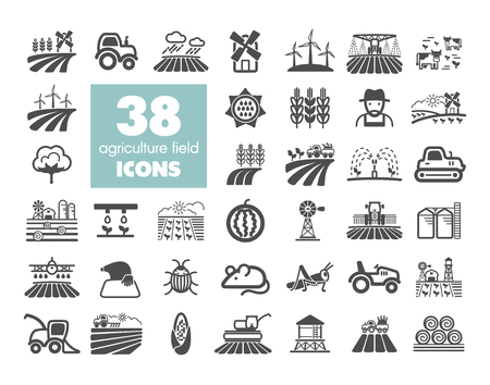 Farm Field icon. Agriculture sign.のイラスト素材