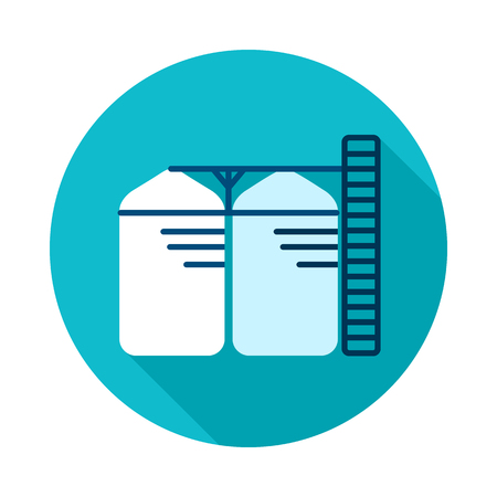Granary vector icon. Agriculture sign.  Graph symbol for your web site design, app, UI.のイラスト素材