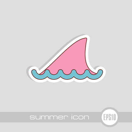 Shark fin vector icon. Beach. Summer. Summertime. Vacation, eps 10のイラスト素材