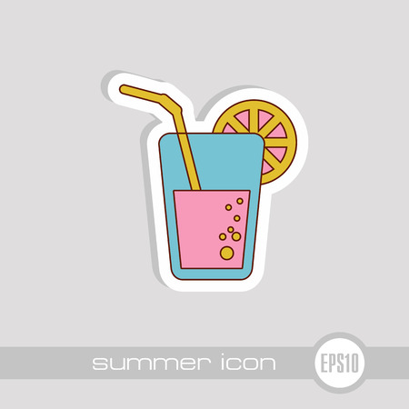 Cocktail vector icon. Beach. Summer. Summertime. Vacation, eps 10のイラスト素材
