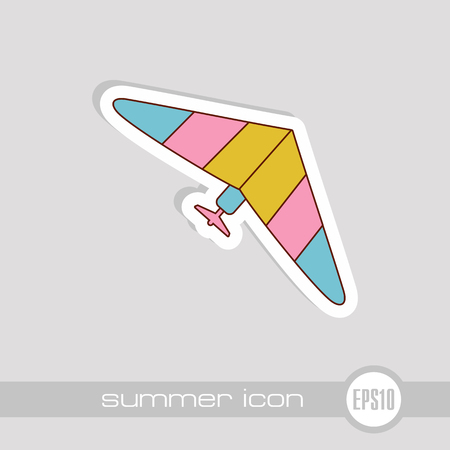 Hang Glider vector icon. Travel. Summer. Summertime. Holiday. Vacation, eps 10のイラスト素材