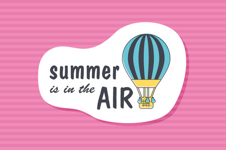 Colorful cute hand drawn summer cards, background. llustrations for t-shirt, poster prints. Holiday, travel, vacation theme. Life on the beachのイラスト素材